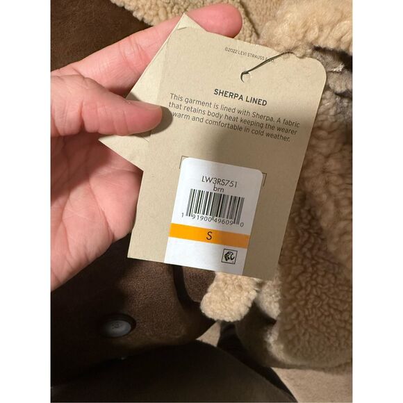 Levi's Brown and Cream Shearling Coat - Picture 5 of 7